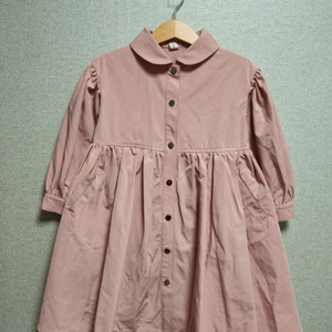 메키즈 트렌치코트 핑크 100사이즈