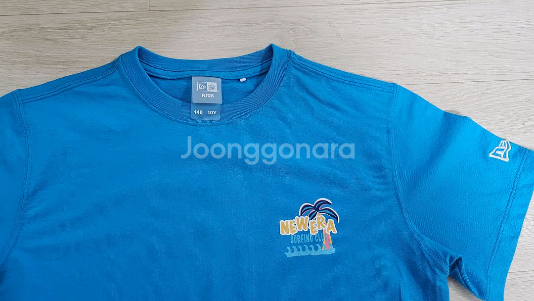 뉴에라키즈 팜 트리 티셔츠 블루 140 새상품!--2