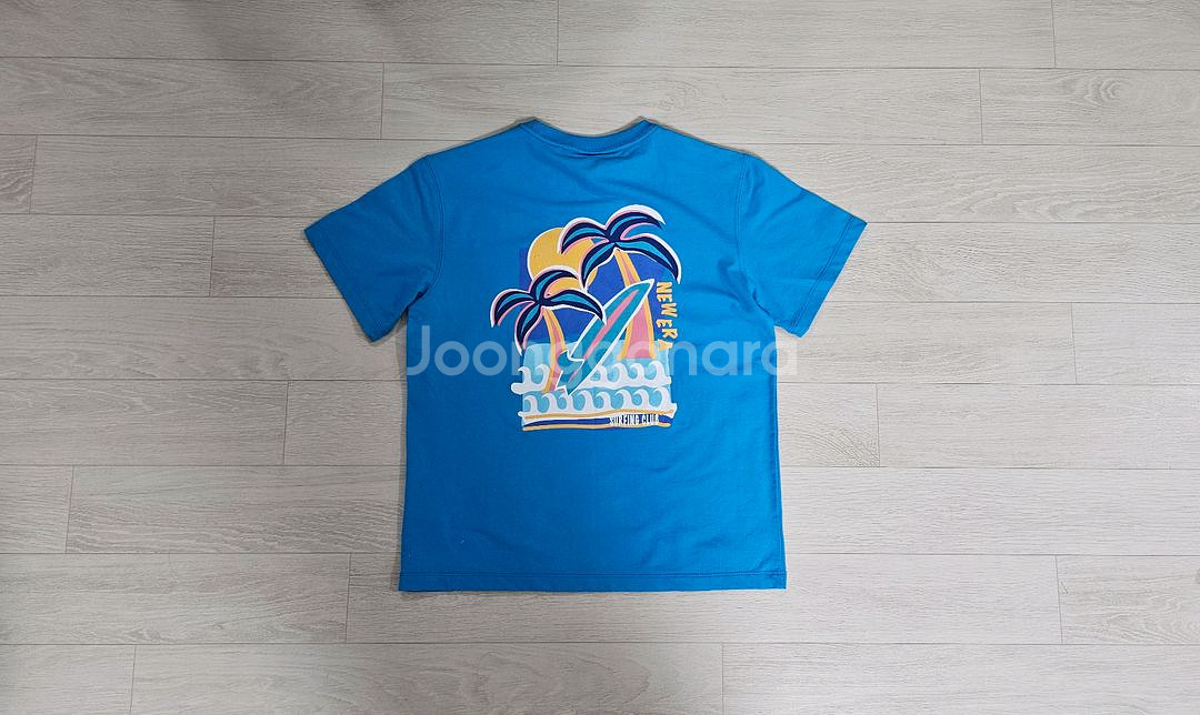 뉴에라키즈 팜 트리 티셔츠 블루 140 새상품!--1