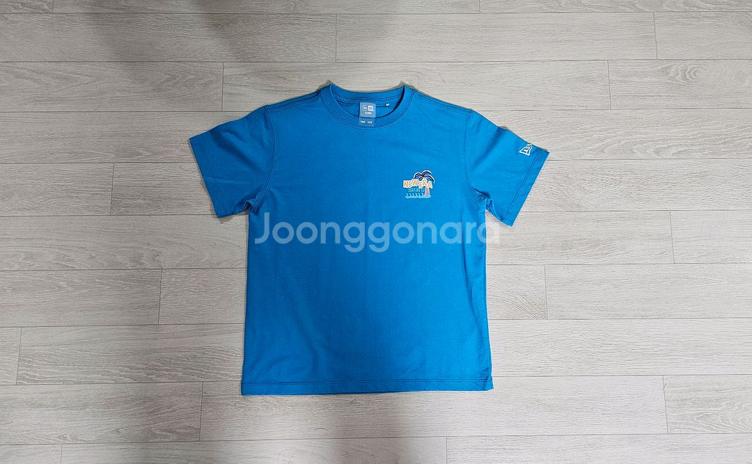 뉴에라키즈 팜 트리 티셔츠 블루 140 새상품!--0