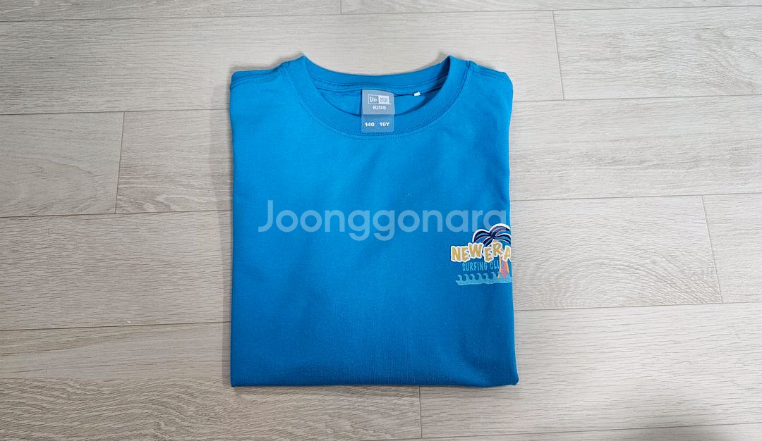 뉴에라키즈 팜 트리 티셔츠 블루 140 새상품!--9