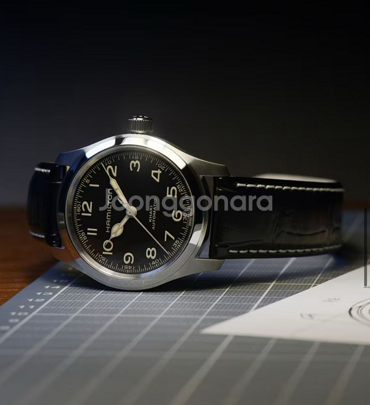 해밀턴 카키필드 머피 38mm 검판--0