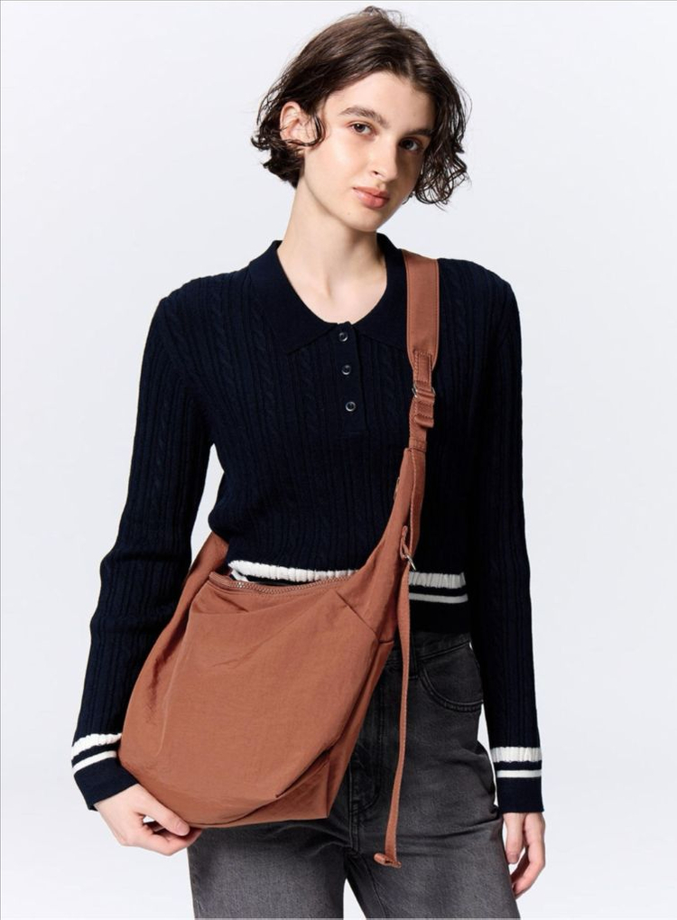 유니클로 GU 소프트나일론 크로스백 바디백 숄더백--2