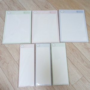 술빵점빵 노트패드 스트라이프 b5,하프 6종 일괄