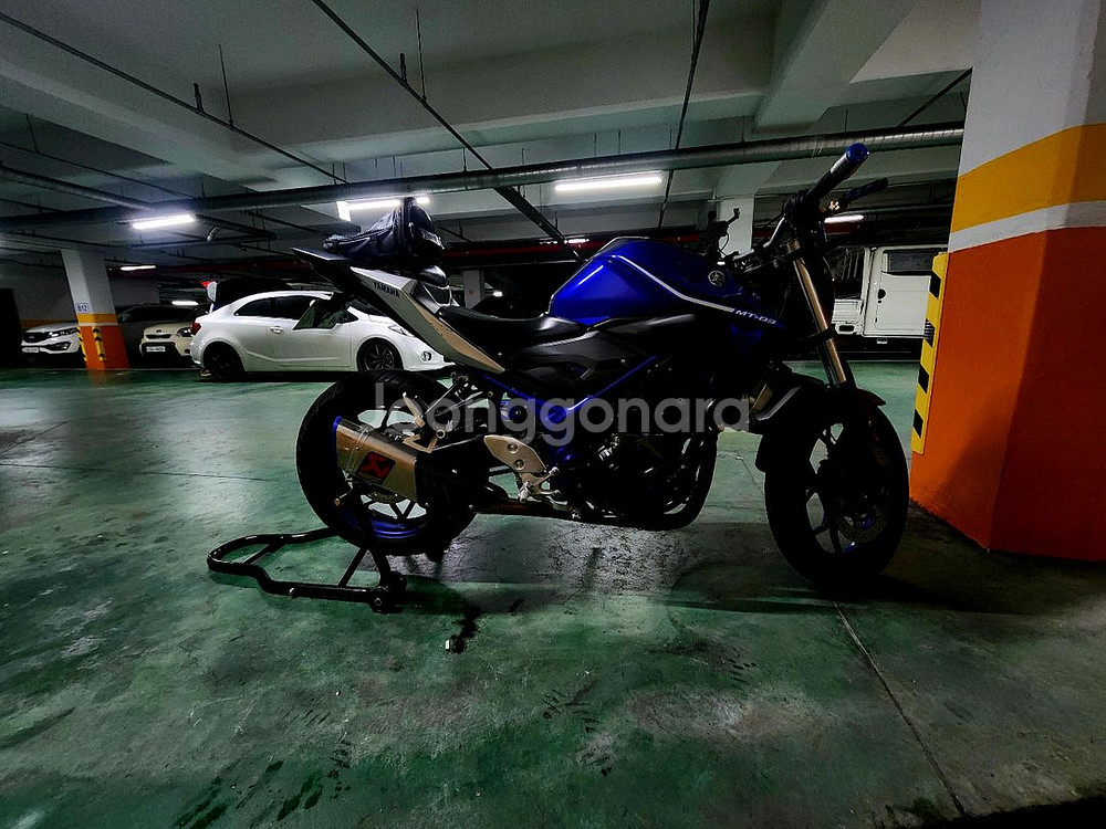 mt03 블루 오토바이 묻따--3