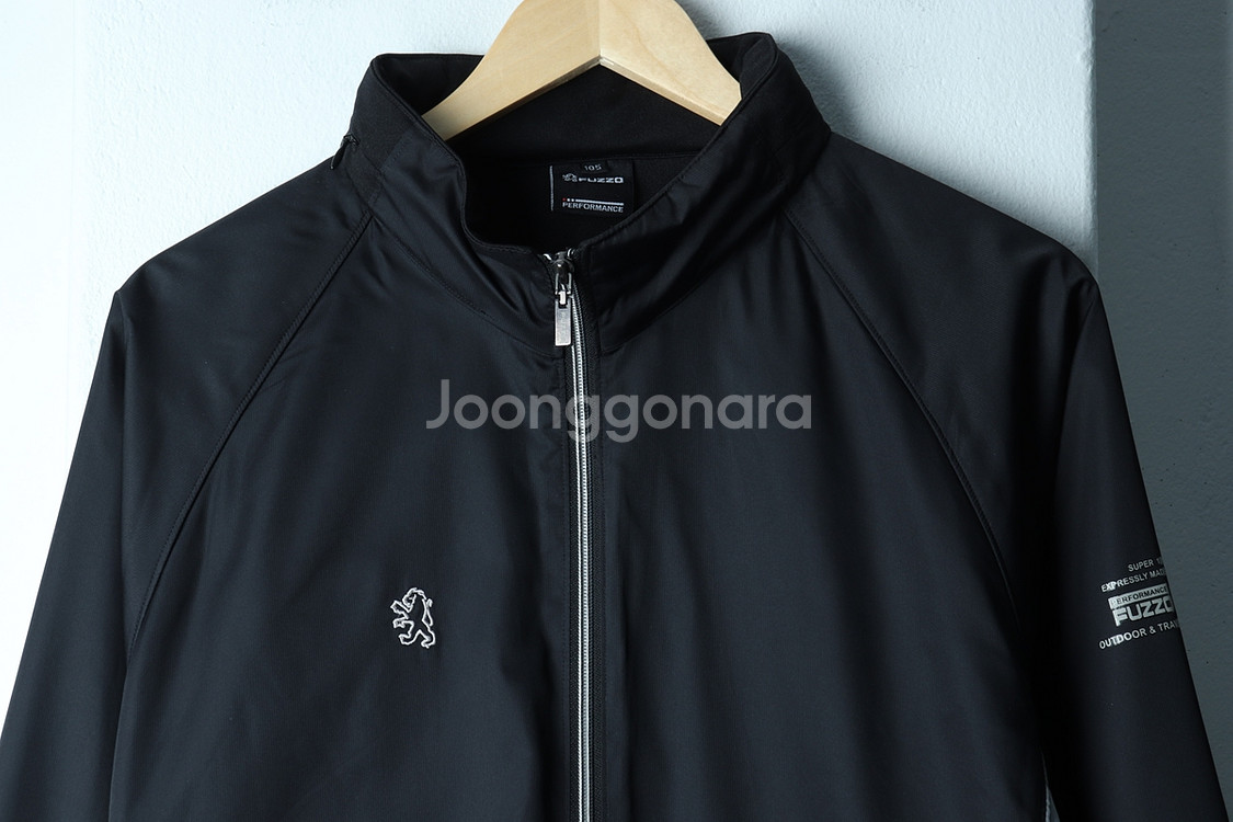 (XL-2XL) 푸조 집업 바람막이 점퍼자켓 블랙--2