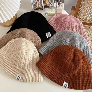 (새상품)꽈배기 니트비니 그레이/핑크