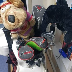 골프 풀셋 드라이버 아이언 유틸 우드 퍼트 공 골프백.