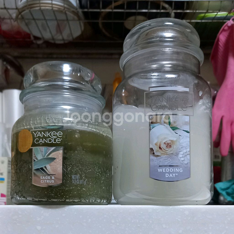 양키캔들 라지자+중간사이즈+캔들워머 세트--0