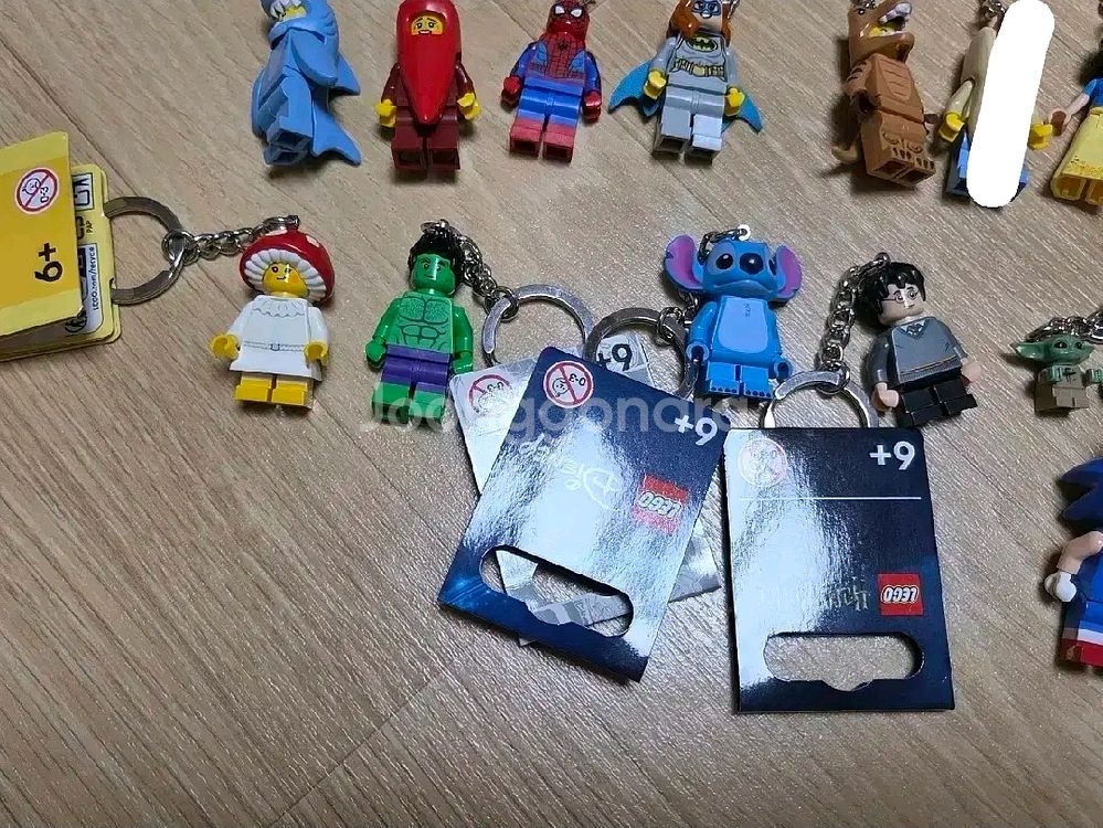레고 키링 스파이더맨 공룡알바 버섯 상어 고추 소닉--3