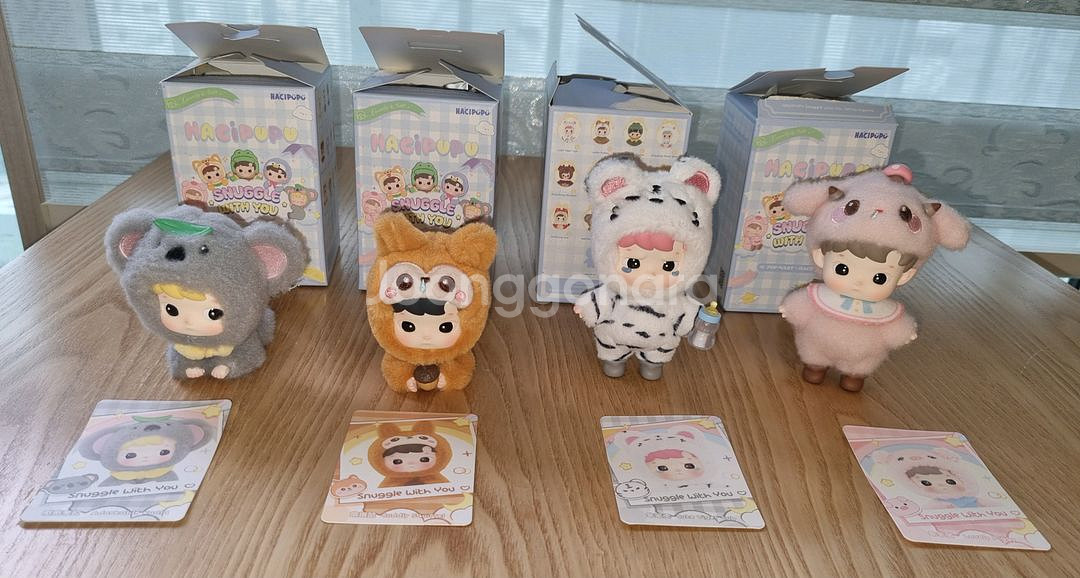 하치푸푸 동물들과 함께 다람쥐 백호 코알라 양 피규어--0