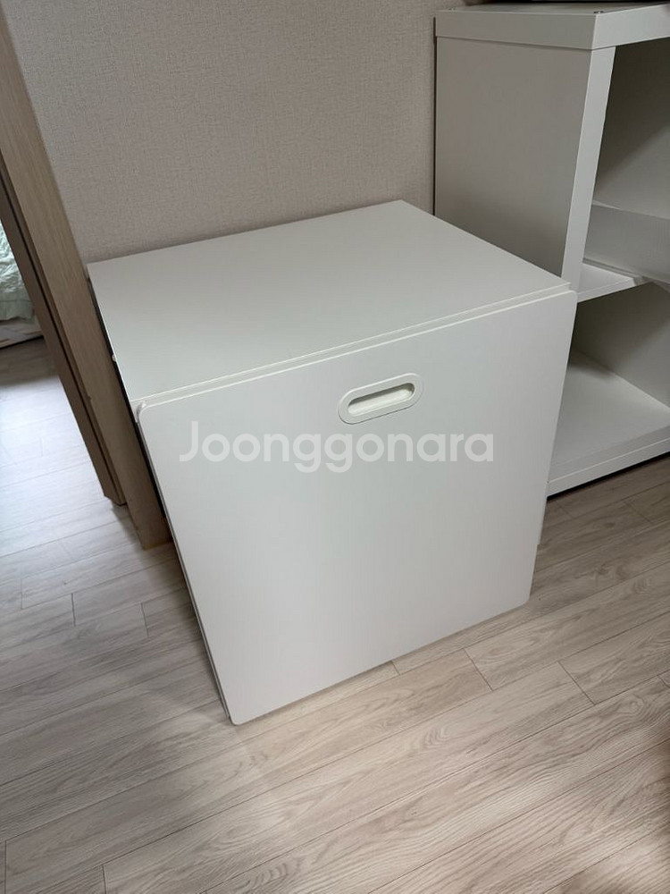 이케아 프리티스 이동식 장난감수납함 화이트--0