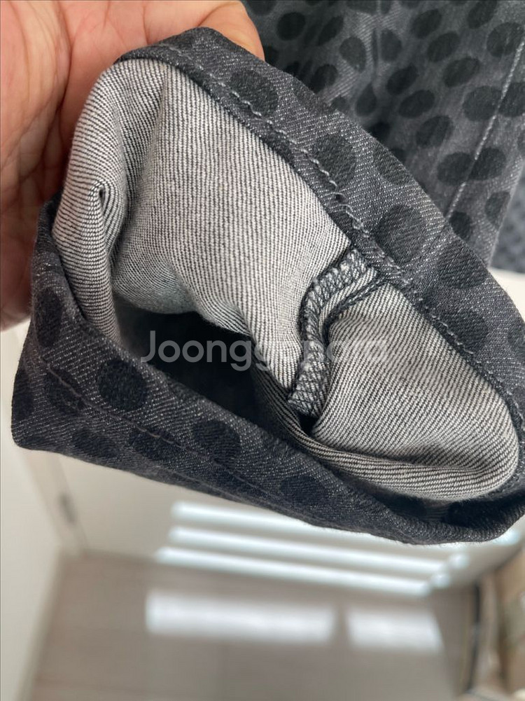 D&G 도트패턴 그레이 strech 14 데님 청바지--3