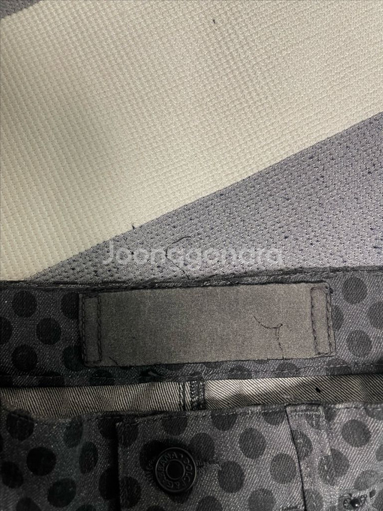 D&G 도트패턴 그레이 strech 14 데님 청바지--6