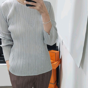 플리츠플리즈 탑 라이트그레이 3
