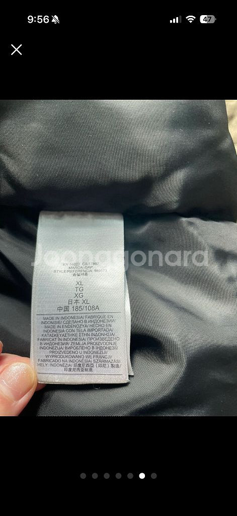 남성 갭 GAP 오리털 다운 자켓 패딩 XL 사이즈--5