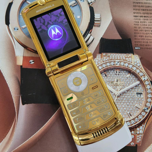 상태깨끗 모토로라 ms500w 레이저룩 화이트골드