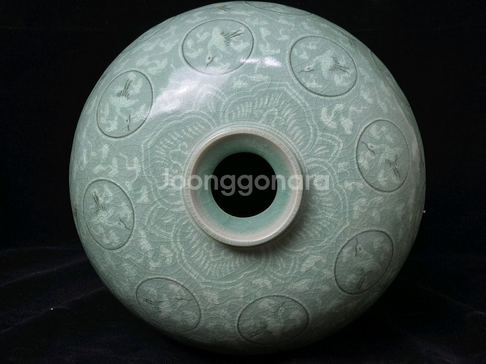 도암 지순탁 청자운학문매병--4