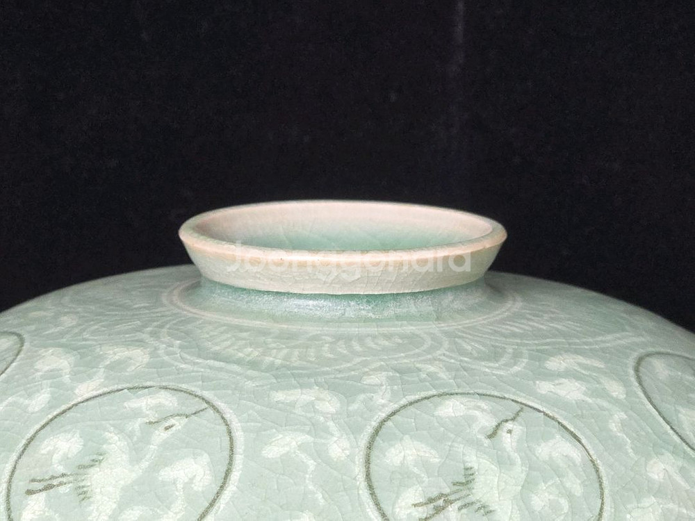 도암 지순탁 청자운학문매병--3