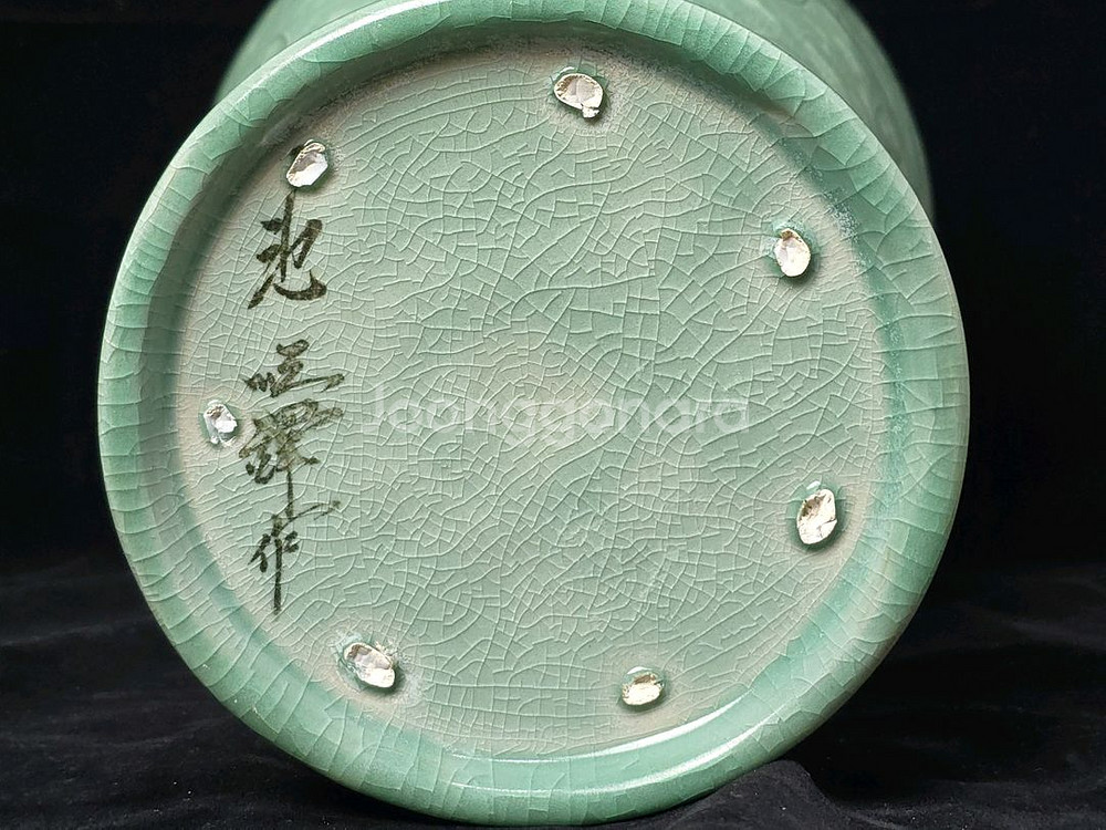 도암 지순탁 청자운학문매병--8