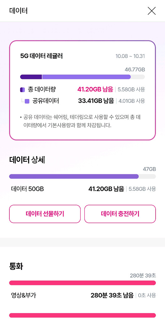 LG 유플러스 데이터 2기가--0