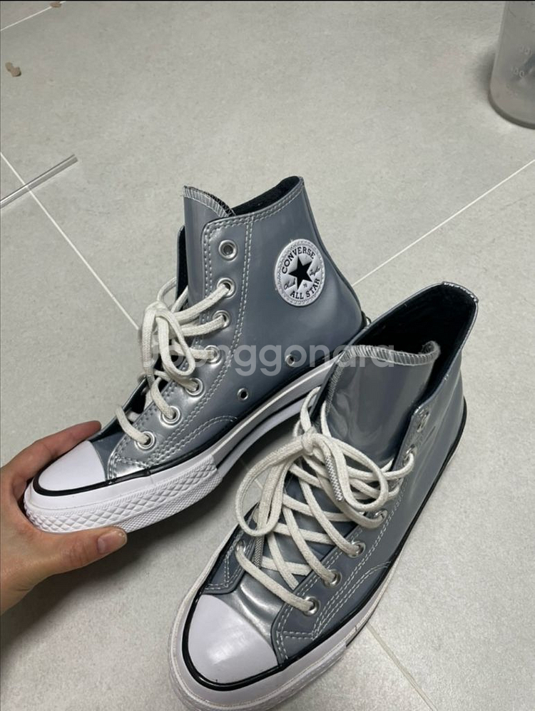 컨버스 실버 하이 225 / 컨버스 겨울 퍼 하이 23--1