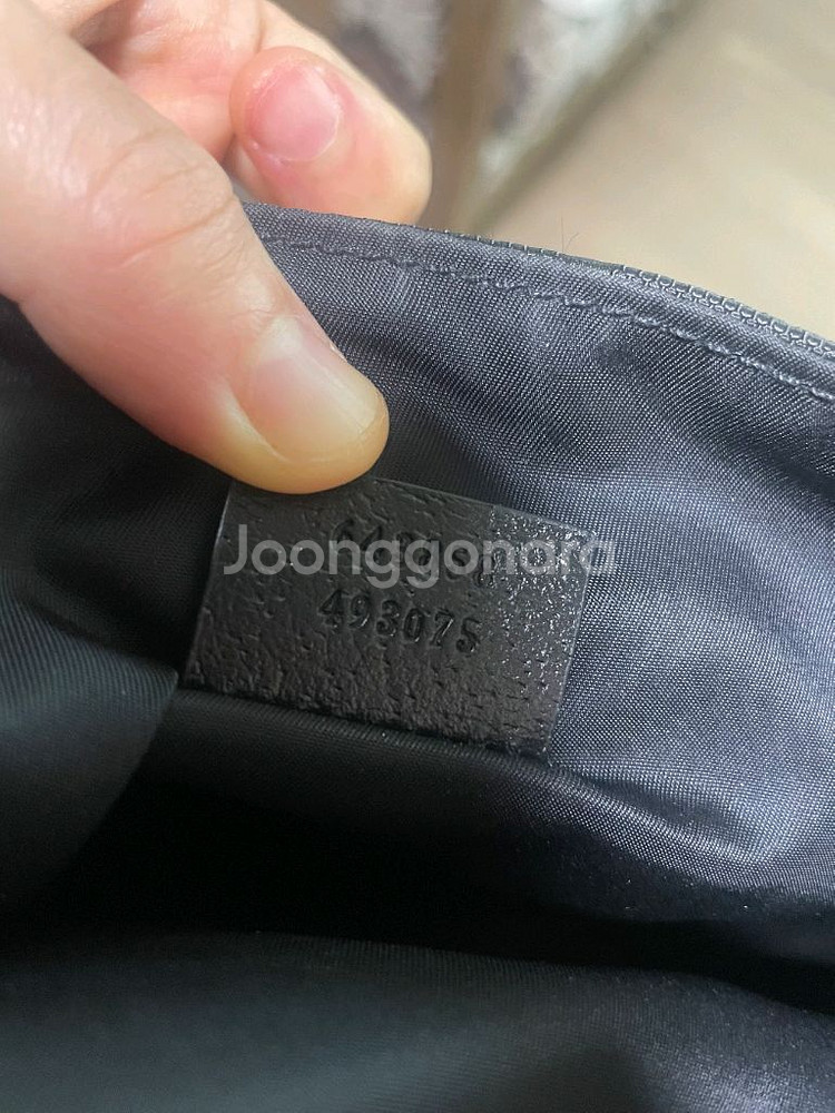 구찌 GG 패턴 메신저백 블랙--2