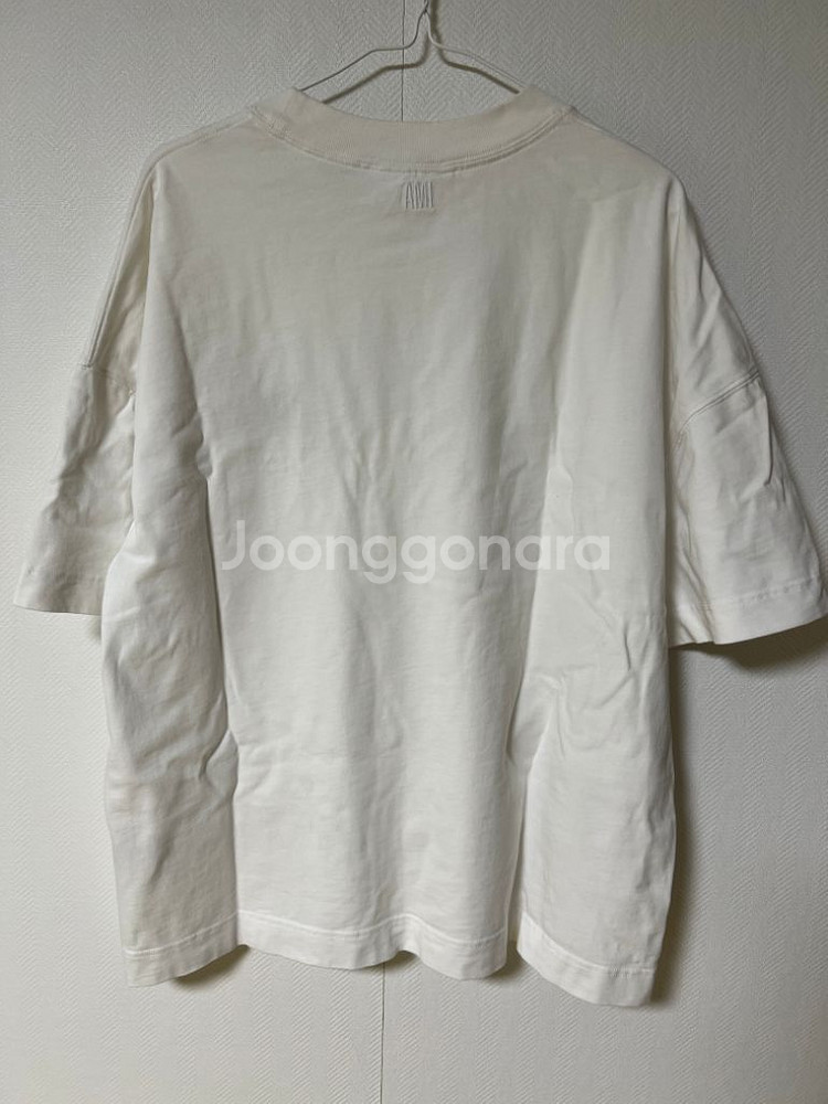 아미 파리스 자수로고 오버핏 반팔 티셔츠 m--3