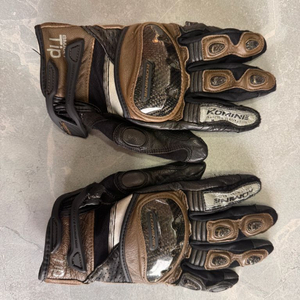 코미네 오토바이 장갑 브라운/블랙