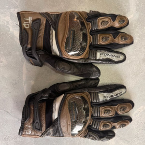 코미네 오토바이 장갑 브라운/블랙