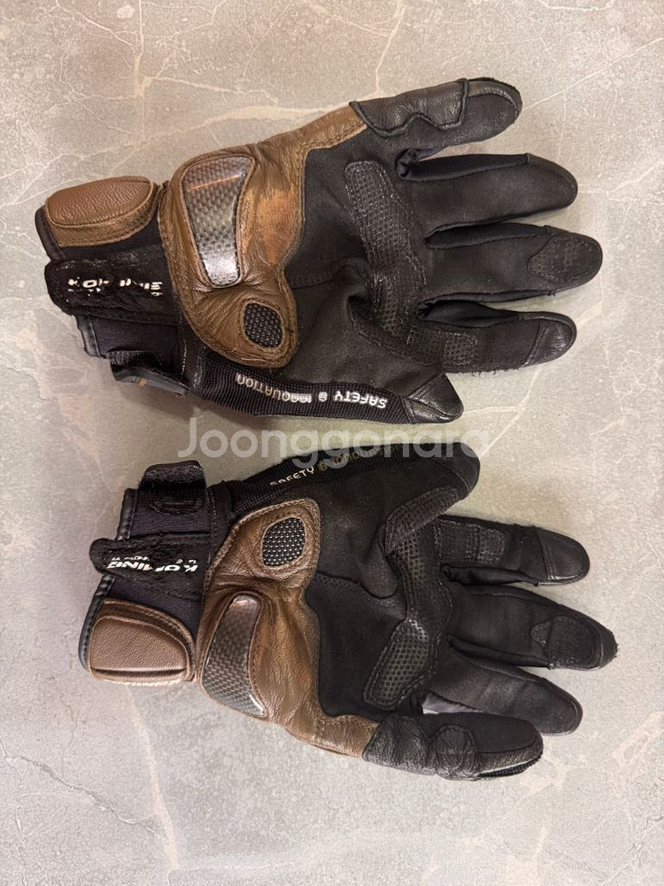코미네 오토바이 장갑 브라운/블랙--2