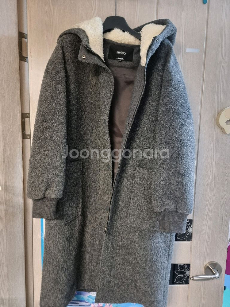 백화점 랩브랜드* 후드 모직코트 F--0