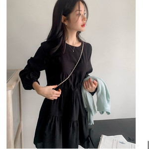 새상품 가내스라 콜린 미니 원피스 블랙