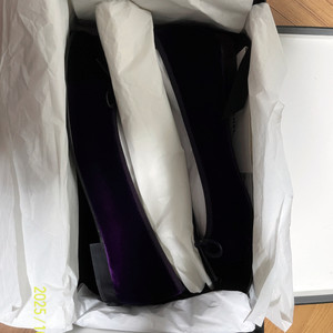 <새상품>샤넬 발레리나 플랫 퍼플 벨벳 39