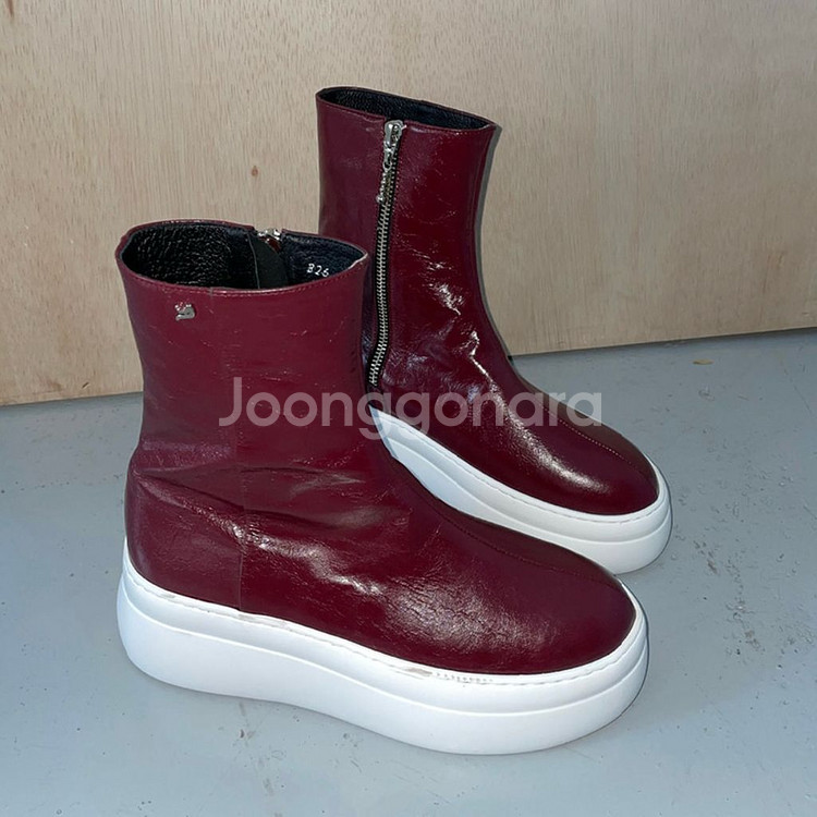 이에이에 율이에 플랫폼 통굽 앵클부츠 230 (새상품)--0