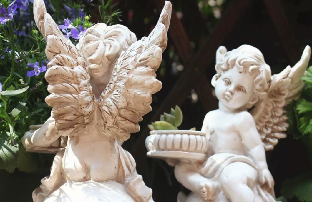 새상품)천사 캔들 스탠드 한쌍 요정 엔젤 까페 장식품--1