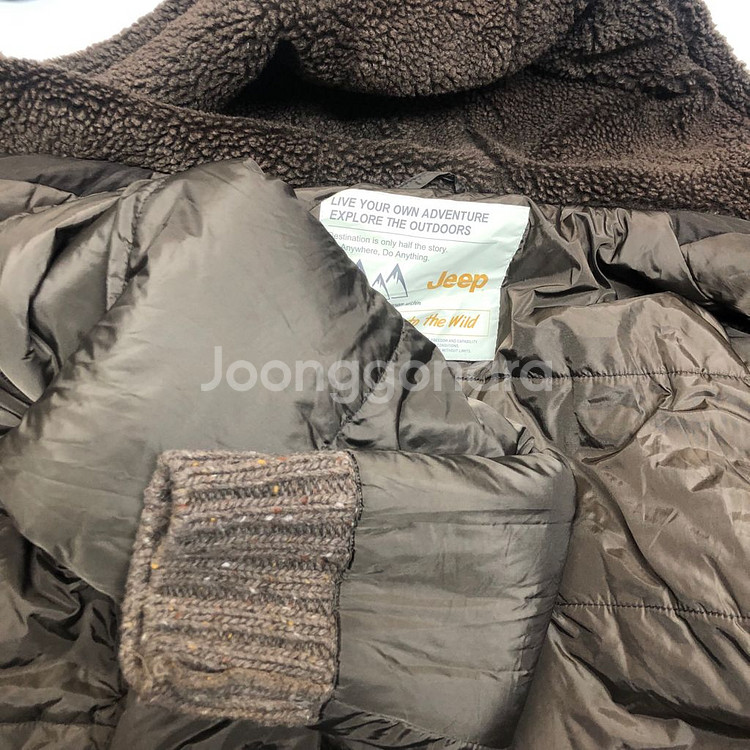 JEEP 유니 우븐 배색니트 패딩집업 105--8