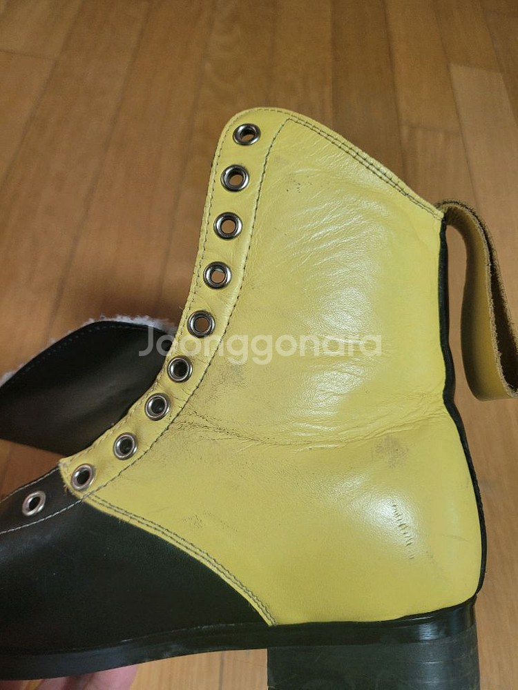 롤러스케이트 천연가죽 수제 부츠 210mm--5