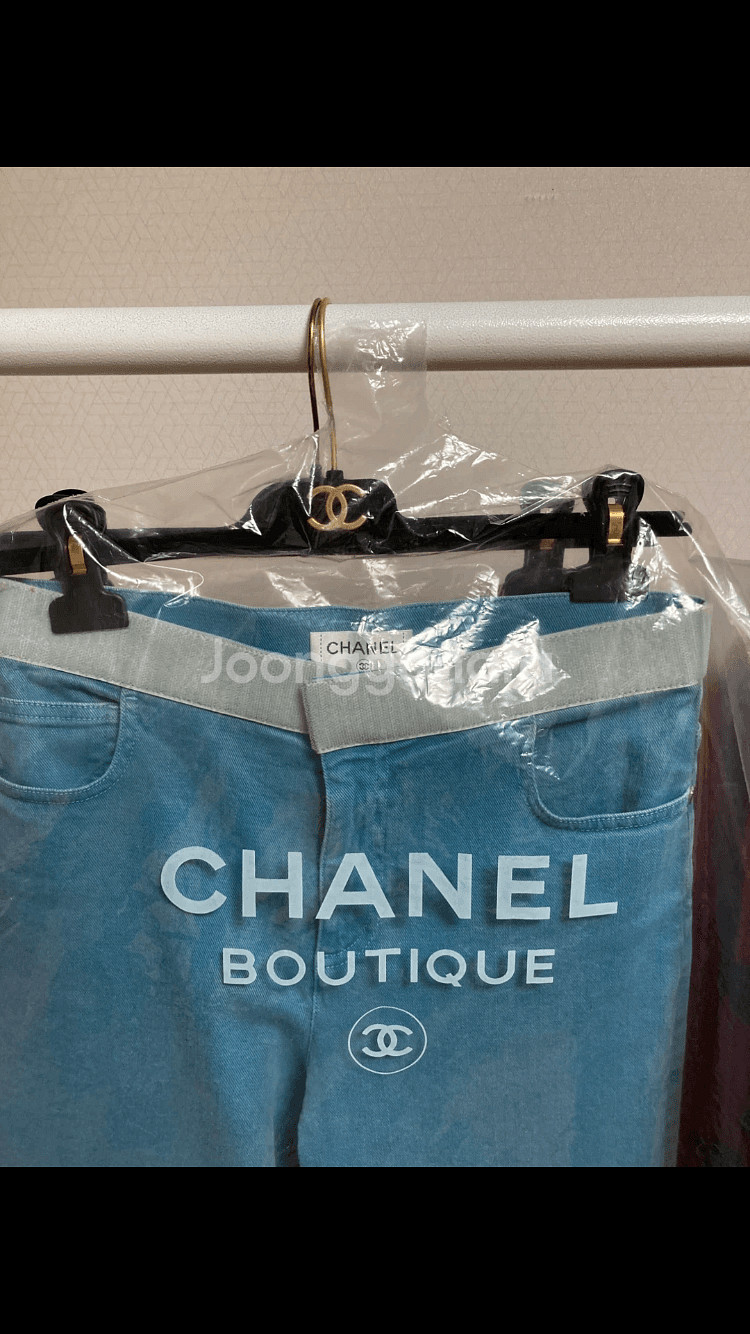 샤넬 여성 데님 청바지--1