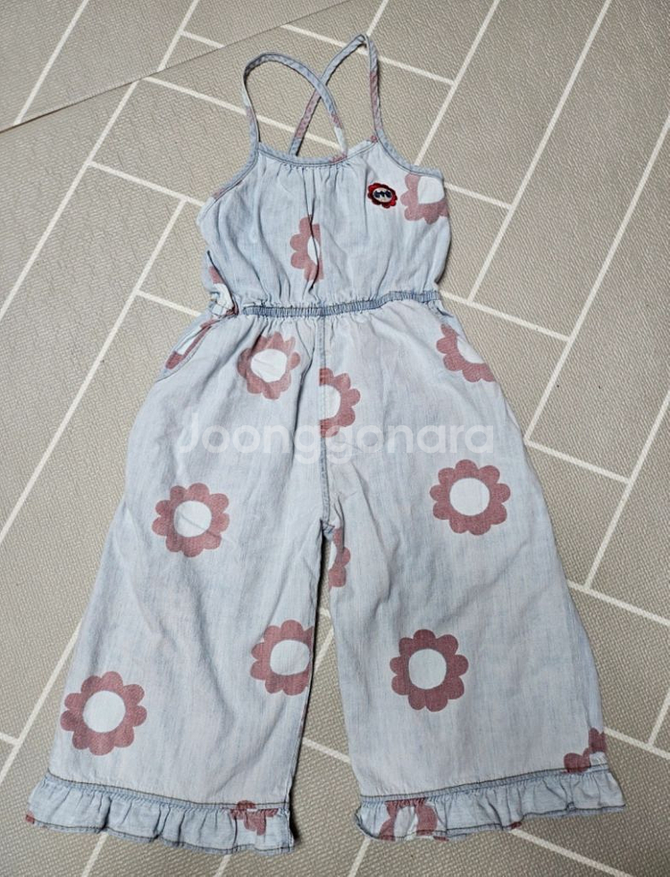 리미떼두두 데님 데이지 유아 점프수트--0