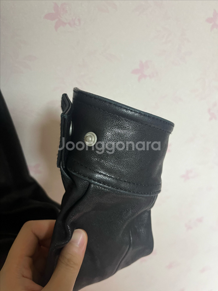 던스트 리얼레더 램스킨 블루종 가죽자켓--8