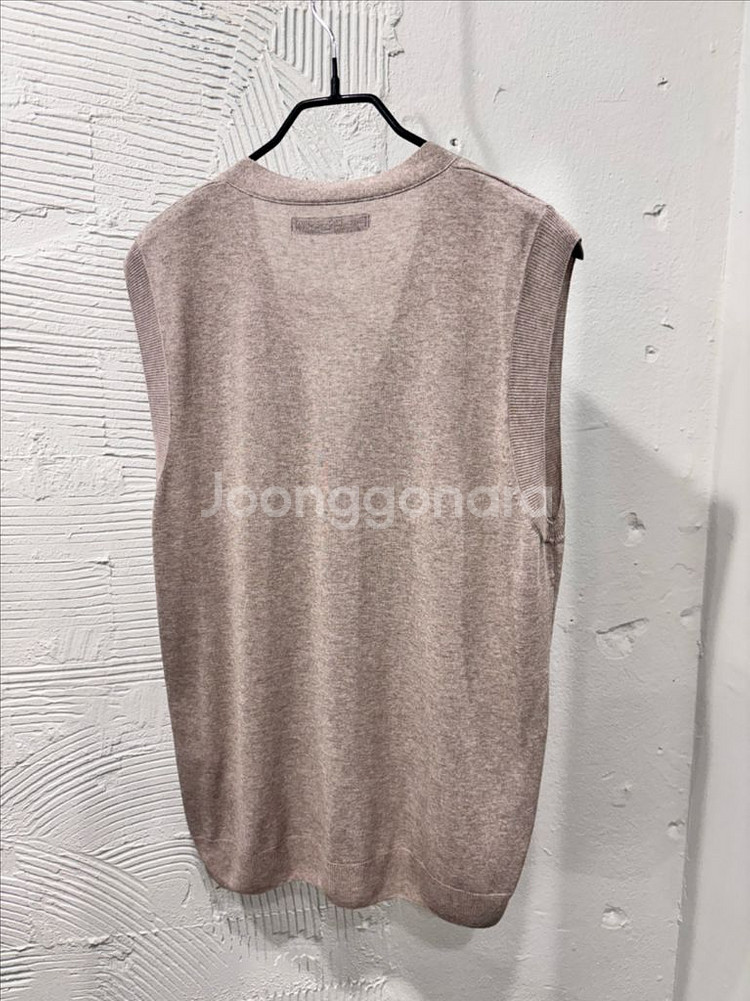 샤드라마 니트 / 리플레인 베이지 얇은 니트 베스트--9