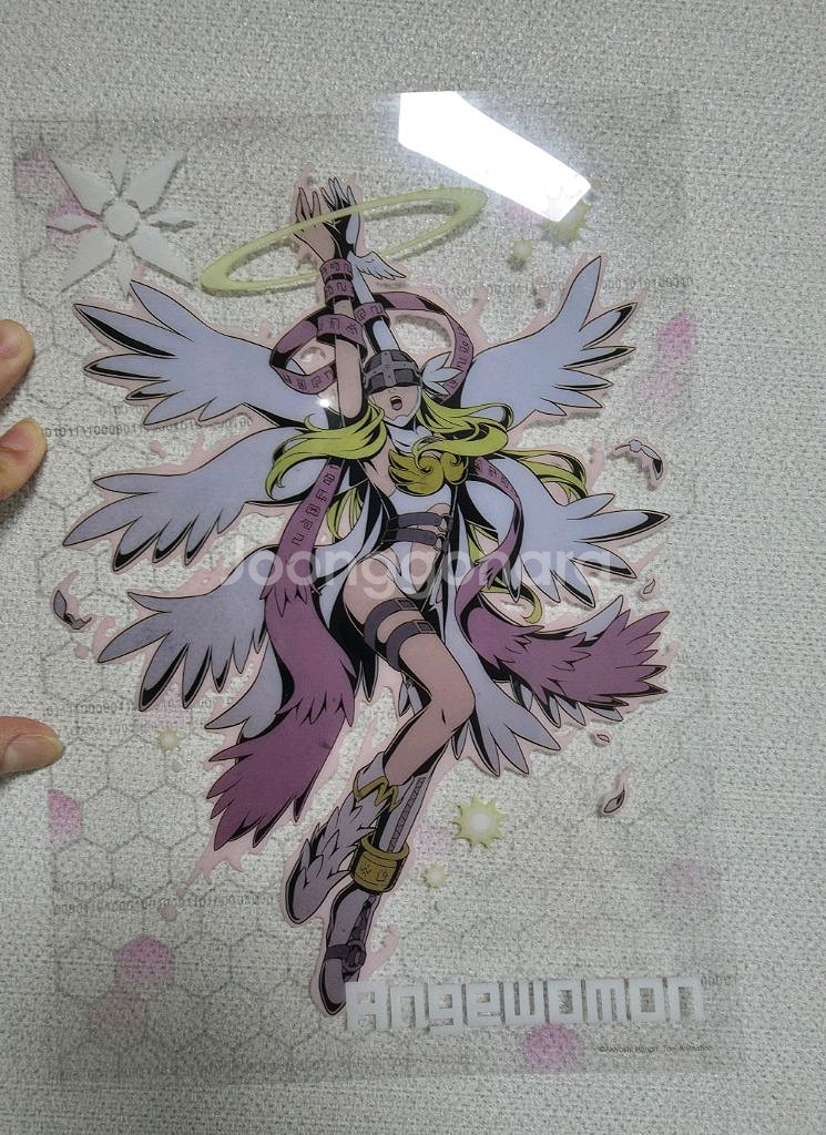 디지몬 전시회 한정 엔젤우몬 투명파일--0