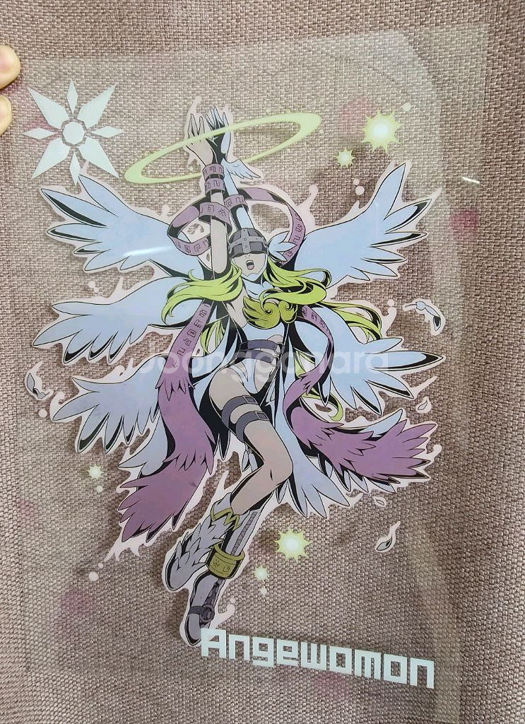 디지몬 전시회 한정 엔젤우몬 투명파일--1