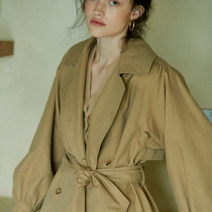 아크로 akro 트렌치코트 베이지 hooded coat