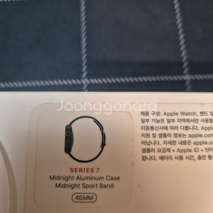 애플워치 7 45mm 셀룰러 미드나이트 알루미늄--1