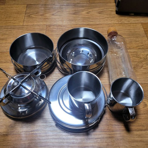 캠핑 스텐 코펠 8종세트(2인세트)- 새상품