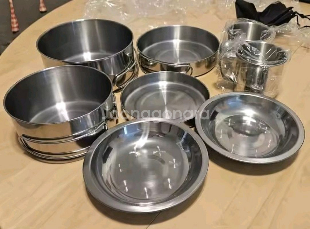 캠핑 스텐 코펠 8종세트(2인세트)- 새상품--4