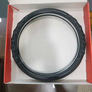 DK 플러스 올 블랙 논슬립 가죽 운전대 커버 원형