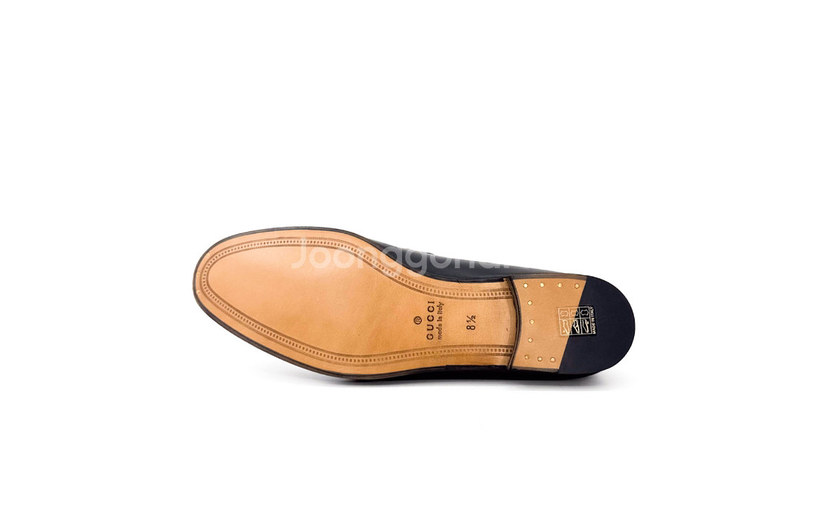 8.5] 구찌 남성 웹 홀스빗 폴더블 레더 슬립온 로퍼--4